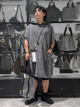 「LAKOLE（ラコレ）のベーシックノースリーブ / 652943（タンクトップ、ホワイト系）」を使った、Mikiyaさん（メンズ・168cm）の夏コーディネート