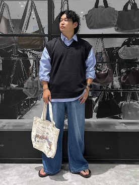 「LAKOLE（ラコレ）の[MENS]アンカーチェーンブレスレット / 329651（ブレスレット、その他）」を使った、Mikiyaさん（メンズ・168cm）の夏コーディネート