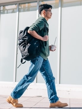「NEW ERA（ニューエラ）のアイテム（その他）」を使った、Koki Sadashimaさん（メンズ・167cm）の冬コーディネート