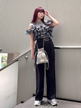 「アイテム（シューズ）」を使った、みさきさん（レディース・162cm）の夏コーディネート