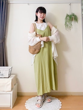 「y/m（イム）のアイテム（バッグ）」を使った、みさきさん（レディース・162cm）の夏コーディネート