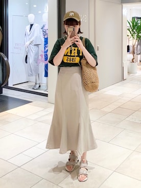 「y/m（イム）のアイテム（バッグ）」を使った、みさきさん（レディース・162cm）の春コーディネート