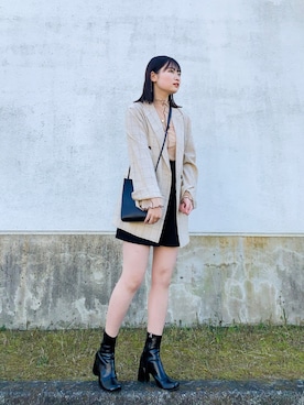 「mline」｜「アイテム（ジャケット/アウター）」を使った、みさきさん（レディース・162cm）の冬コーディネート