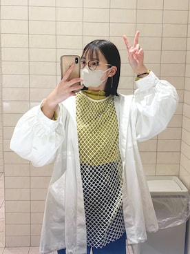 「spoon store（スプーンストア）のアイテム（ジャケット/アウター）」を使った、みさきさん（レディース・162cm）の春コーディネート