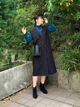 「Green　Parks（グリーンパークス）のアイテム」を使った、みさきさん（レディース・162cm）の冬コーディネート