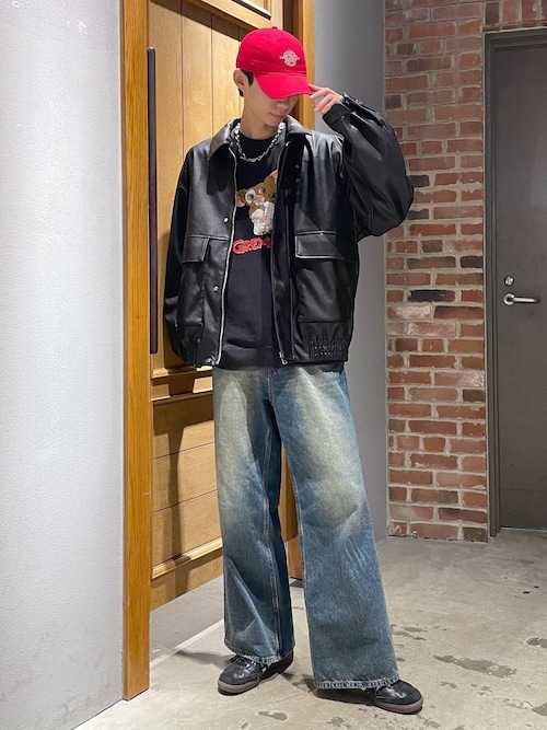 Synthetic leather track jacket/シンセティックレザートラック Synthetic leather track jacket/シンセティックレザートラック