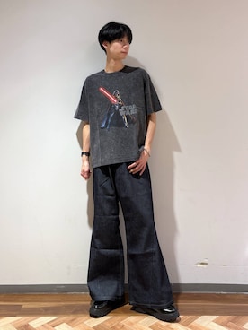 「STAR WARS（スターウォーズ）のアイテム」を使った、りょーやさん（メンズ・180cm）の春コーディネート