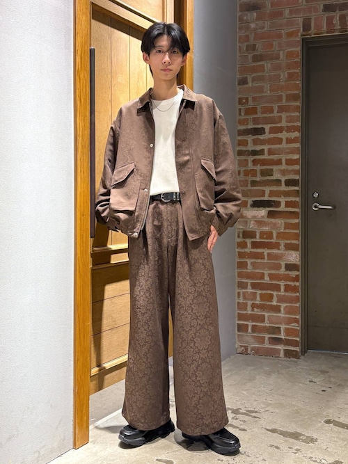 セール】Damascene Jacquard Jacket/ダマスク柄ジャガードブルゾン