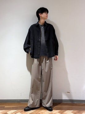 「RAGEBLUE（レイジブルー）のアイテム（スラックス）」を使った、りょーやさん（メンズ・180cm）の春コーディネート