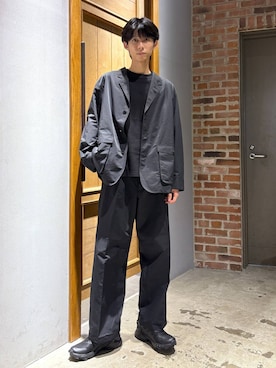 「アイテム（カバーオール）」を使った、りょーやさん（メンズ・180cm）の夏コーディネート