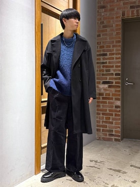 「アイテム（トレンチコート）」を使った、りょーやさん（メンズ・180cm・20代）の冬コーディネート