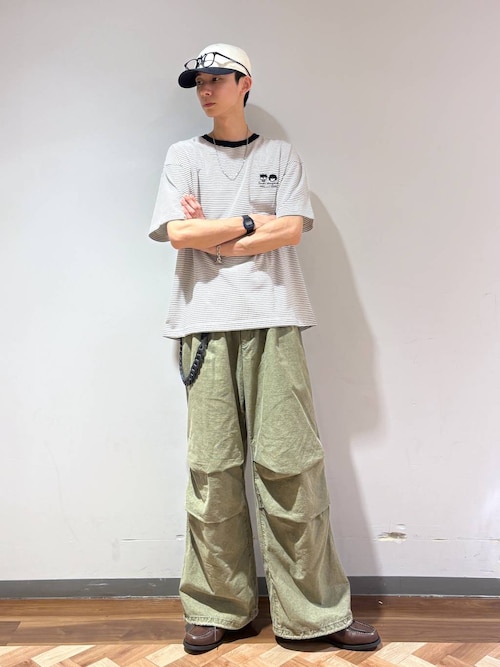 セール】Over Dye Snow Loose Wide Pants/加工スノールーズ