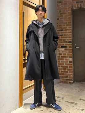 「アイテム（トレンチコート）」を使った、りょーやさん（メンズ・180cm・20代）の冬コーディネート
