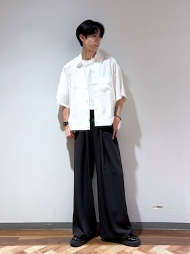「RAGEBLUE（レイジブルー）のアイテム（シャツ/ブラウス）」を使った、りょーやさん（メンズ・180cm）の夏コーディネート