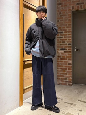 「アイテム（ポロシャツ）」を使った、りょーやさん（メンズ・180cm）の冬コーディネート