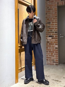 「アイテム（ローファー）」を使った、りょーやさん（メンズ・180cm・20代）の秋コーディネート