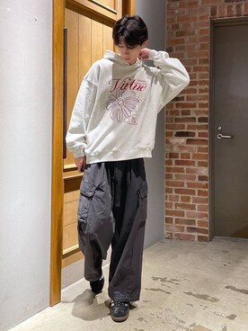 「RAGEBLUE（レイジブルー）のアイテム（パーカー）」を使った、りょーやさん（メンズ・180cm）の冬コーディネート
