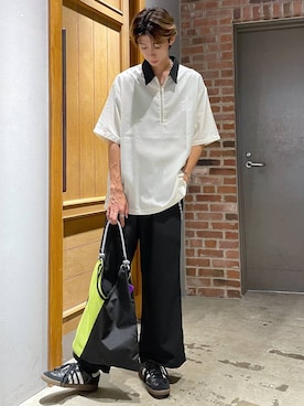「RAGEBLUE（レイジブルー）のアイテム（トートバッグ）」を使った、りょーやさん（メンズ・180cm）の夏コーディネート
