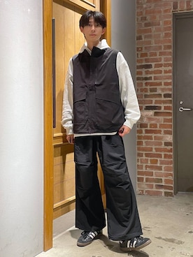 「アイテム（ベスト）」を使った、りょーやさん（メンズ・180cm）の春コーディネート