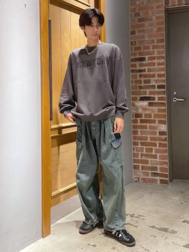 「アイテム（スウェット）」を使った、りょーやさん（メンズ・180cm・20代）の秋コーディネート