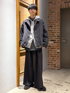 「アイテム（テーラードジャケット）」を使った、りょーやさん（メンズ・180cm・20代）の冬コーディネート