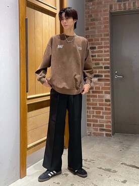 「アイテム（スウェット）」を使った、りょーやさん（メンズ・180cm・20代）の秋コーディネート