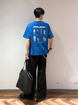 「STAR WARS（スターウォーズ）のアイテム」を使った、りょーやさん（メンズ・180cm）の春コーディネート