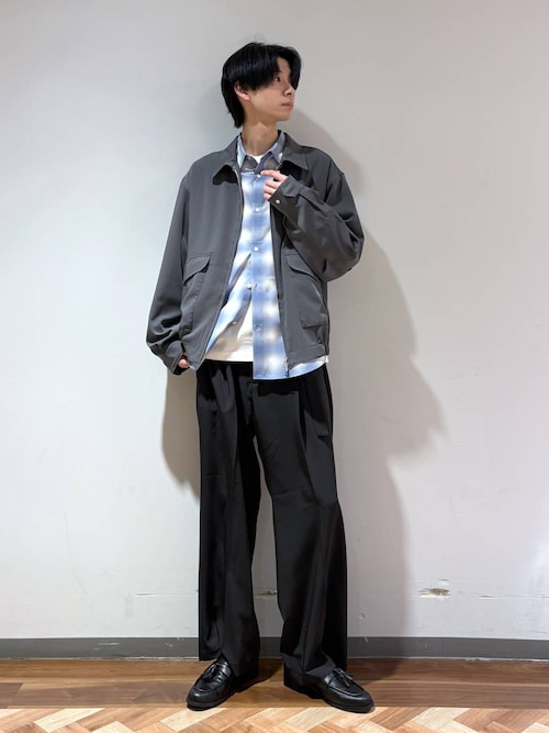 LUXURY+EASY】OVER SIZE DRAPE ZIP JACKET / ラグイージージップ