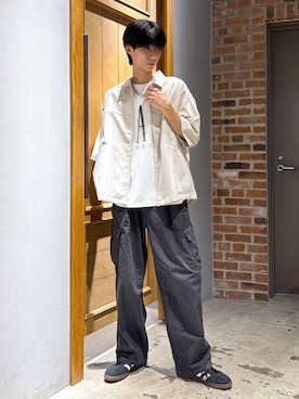 「RAGEBLUE（レイジブルー）のアイテム（カーゴパンツ）」を使った、りょーやさん（メンズ・180cm）の秋コーディネート