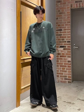 「アイテム（スウェット）」を使った、りょーやさん（メンズ・180cm・20代）の秋コーディネート