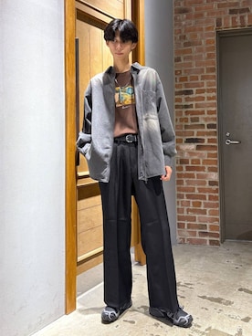 「RAGEBLUE（レイジブルー）のアイテム（Tシャツ/カットソー）」を使った、りょーやさん（メンズ・180cm）の秋コーディネート