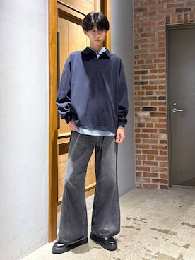 「アイテム（ポロシャツ）」を使った、りょーやさん（メンズ・180cm）の秋コーディネート