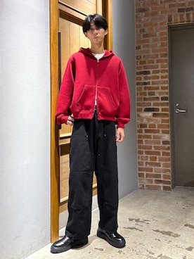 「RAGEBLUE（レイジブルー）のアイテム（パーカー）」を使った、りょーやさん（メンズ・180cm）の秋コーディネート