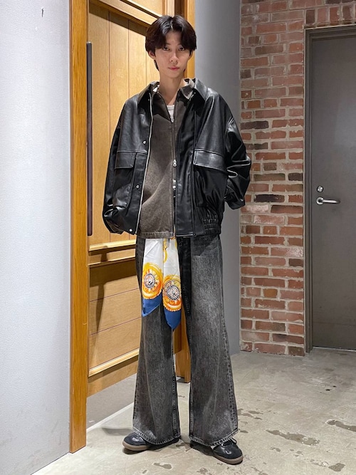 【UNISEX】リング付き/マルチパターン大判スカーフ