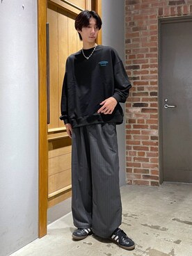 「アイテム（スウェット）」を使った、りょーやさん（メンズ・180cm・20代）の秋コーディネート