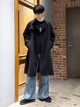 「アイテム（トレンチコート）」を使った、りょーやさん（メンズ・180cm）の秋コーディネート