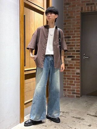 「RAGEBLUE（レイジブルー）のステンレスアソートチェーンネックレス（ネックレス）」を使った、りょーやさん（メンズ・180cm）の夏コーディネート