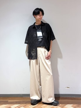 「RAGEBLUE（レイジブルー）のStainless Assort Chain Neckless / ステンレスアソートチェーンネックレス（ネックレス、その他）」を使った、りょーやさん（メンズ・180cm）の春コーディネート