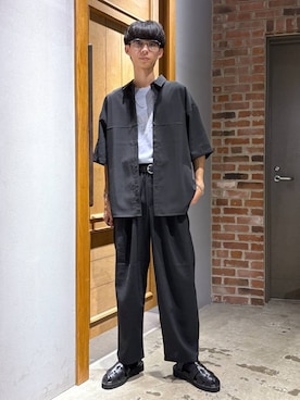 「RAGEBLUE（レイジブルー）のアイテム（トップス）」を使った、りょーやさん（メンズ・180cm）の夏コーディネート