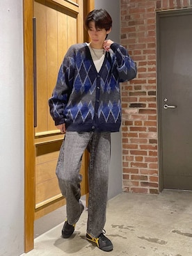 「RAGEBLUE（レイジブルー）のアイテム（カーディガン/ボレロ）」を使った、りょーやさん（メンズ・180cm）の秋コーディネート