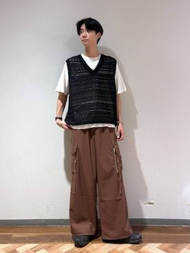 「SALOMON（サロモン）の【SALOMON/サロモン】XA PRO 3D V9G/スニーカー（スニーカー、ブラック系）」を使った、りょーやさん（メンズ・180cm）の夏コーディネート