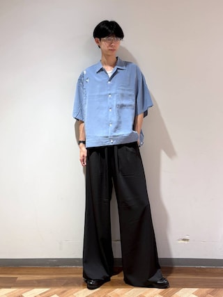 「RAGEBLUE（レイジブルー）のSynthetic Leather Classic Loafer/クラシックローファー（ローファー）」を使った、りょーやさん（メンズ・180cm）の夏コーディネート