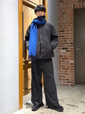 「アイテム（ダウンジャケット/コート）」を使った、りょーやさん（メンズ・180cm）の秋コーディネート