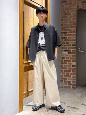 「高見え」｜「アイテム（アクセサリー）」を使った、りょーやさん（メンズ・180cm）の夏コーディネート