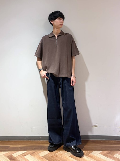 「RAGEBLUE（レイジブルー）のラバーソール/シンセティックレザーシューズ（ドレスシューズ）」を使った、りょーやさん（メンズ・180cm）の春コーディネート