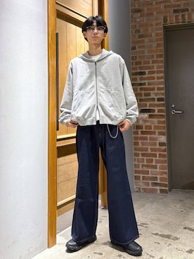 「アイテム（ウォレットチェーン）」を使った、りょーやさん（メンズ・180cm）の秋コーディネート