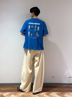「RAGEBLUE（レイジブルー）のアイテム（スラックス）」を使った、りょーやさん（メンズ・180cm）の春コーディネート