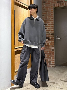 「アイテム（トートバッグ）」を使った、りょーやさん（メンズ・180cm）の秋コーディネート
