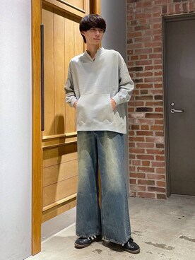 「アイテム（スウェット）」を使った、りょーやさん（メンズ・180cm・20代）の秋コーディネート