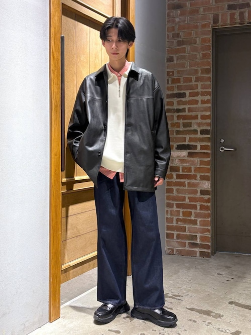 70s Tバック使用 Sears レザーカーコート 黒 38 ボアライナー付 70s SEARS シアーズ Tバック レザー ジャケット 黒 44 TALL 着脱ボア